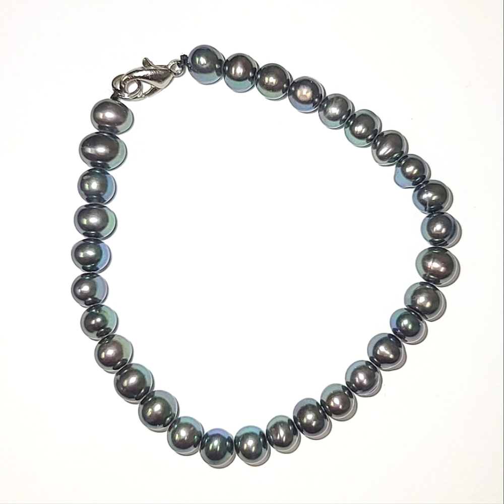 FRESHWATER PEACOCK PEARL BRACELET - 7 3/4" LONG